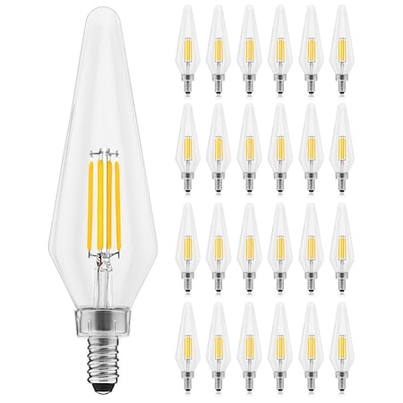 Luxrite HX10.5 LED Light Bulbs 4.5W 60W Equivalent 500LM 3000K Soft White Dimmable E12 Base, 24PK LR21671-24PK